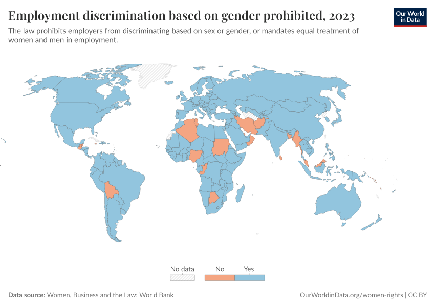 A thumbnail of the "Employment discrimination based on gender prohibited" chart