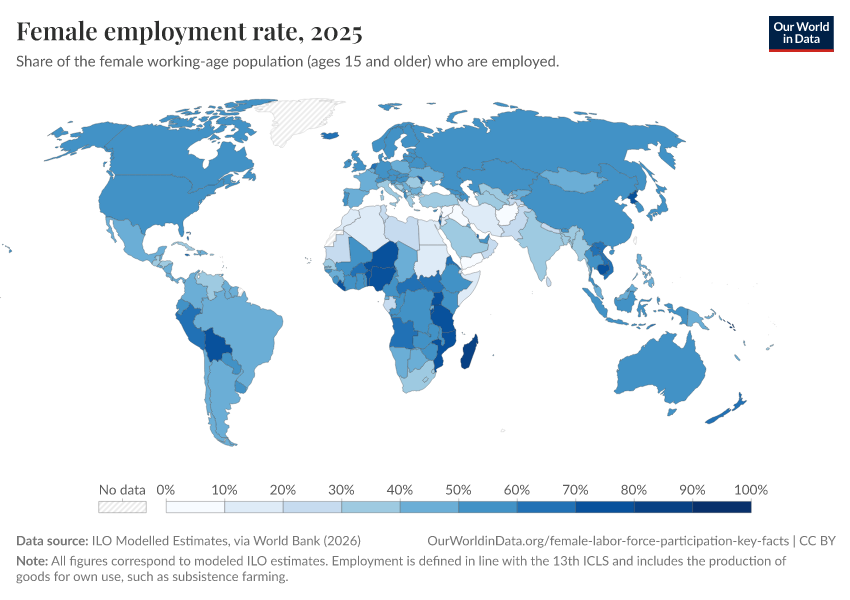 A thumbnail of the "Female employment-to-population ratio" chart