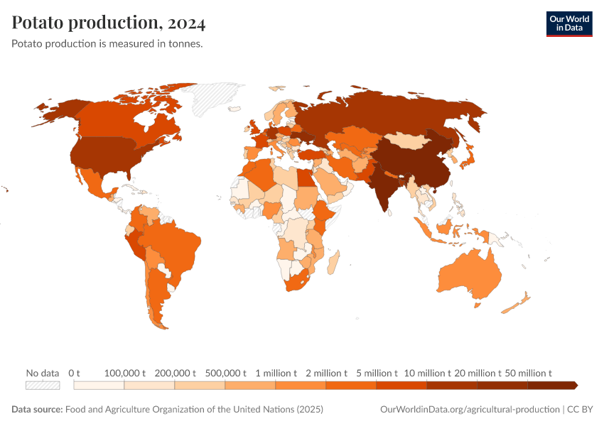 A thumbnail of the "Potato production" chart