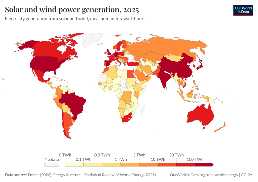 A thumbnail of the "Solar and wind power generation" chart